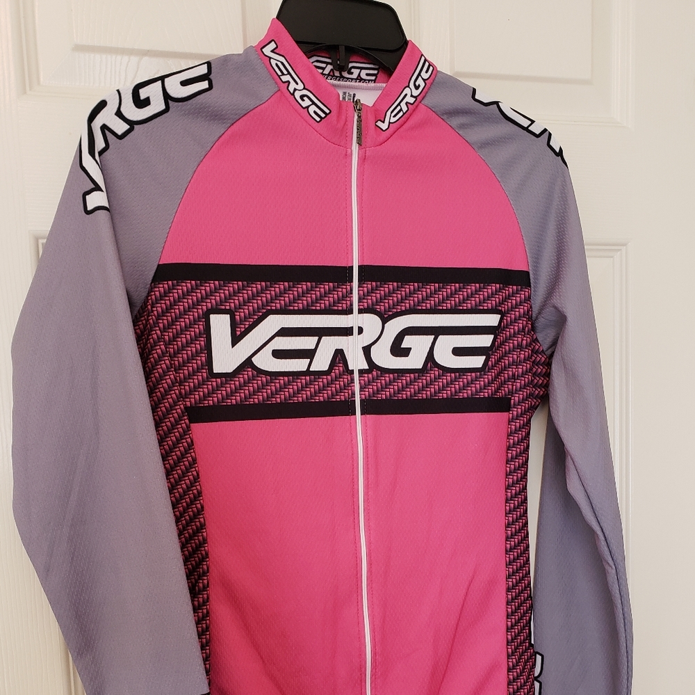 Pink and Grey Cycling Jacket